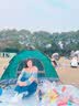帐篷户外露营用品装备全自动速开便携折叠野营野外防雨多人室内 军绿色一门一窗2-3人+防潮垫 实拍图