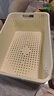 名创优品同款 杂物收纳筐塑料桌面收纳盒厨房橱柜零食玩具整理筐 奶油色高款特大号 36.5 * 25.5 * 14 实拍图