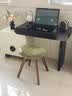 航轩世家女生卧室实木化妆凳梳妆台椅子可旋转胡桃木化妆椅梳妆凳子高级感 【固定款】绿色雪尼尔+胡桃色实木腿 实拍图