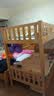 子航（ZH） 上下床实木儿童床橡胶木双层床彩漆双抽高低床宿舍上下铺 橡木色-上铺100下铺100 直梯款 实拍图