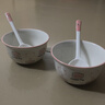 釉下彩可爱卡通碗碟套装家用高颜值陶瓷碗筷盘餐具 2碗2勺 4件套 实拍图