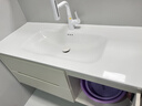 京舰卫生间烤漆橡木浴室柜陶瓷一体盆洗脸盆柜组合洗手盆洗手台洗漱池 智能方镜+120cm圆角陶瓷盆 实拍图