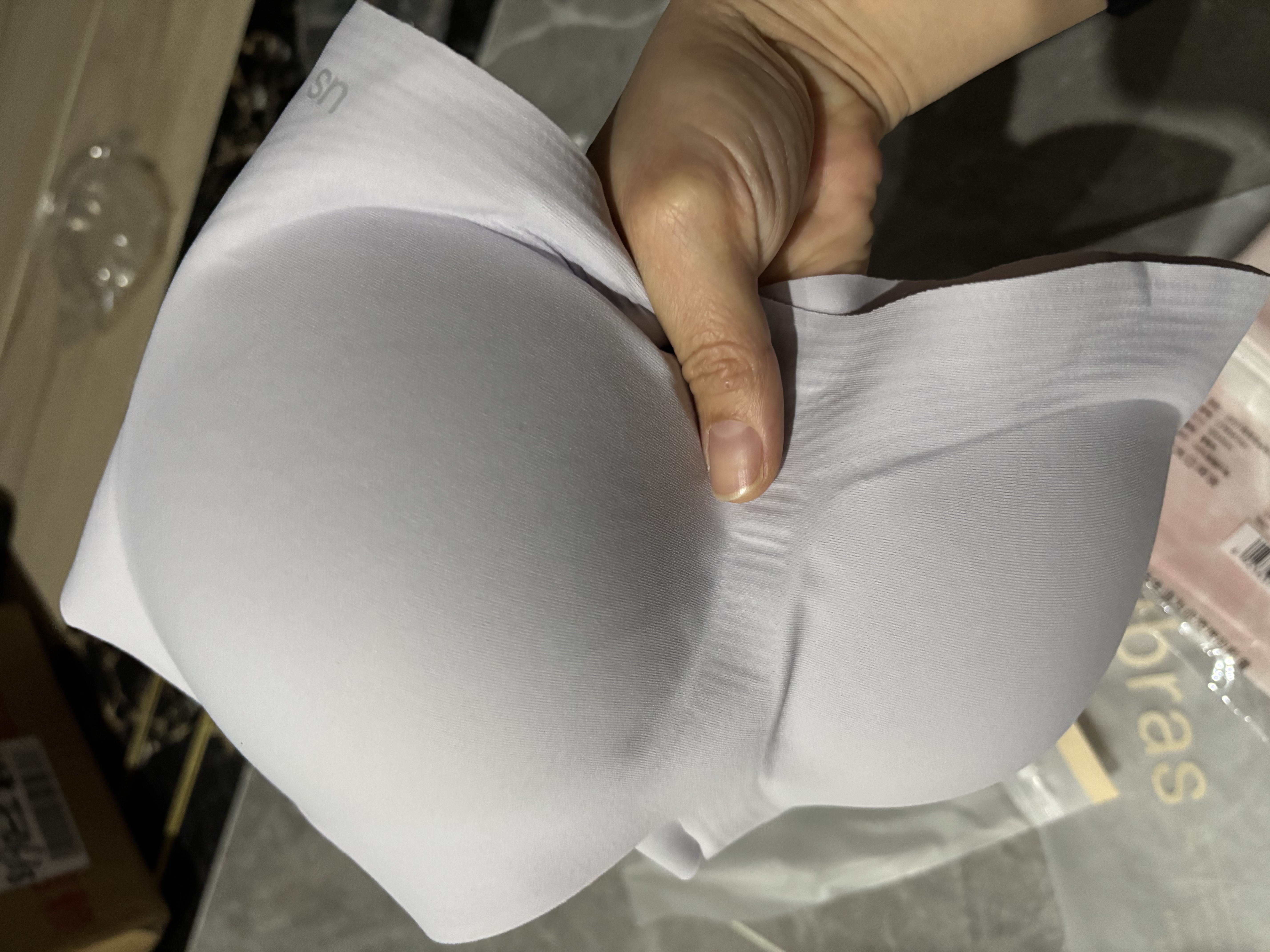 ubras【虞书欣同款】夹心软支撑小胸聚拢光面无痕内衣女无钢圈文胸罩 香提紫色 S  70A/70B 实拍图