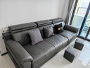 酷比得功能极简新款钢琴键真皮沙发客厅小户型北欧简约现代免洗直排沙发 直排三人位【2.6米】 【接触面】S+级加厚头层牛皮 实拍图