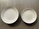 瓷秀源唐山骨瓷盘子菜盘家用餐具组合陶瓷简约深盘饭盘套装金边碟子餐盘 饭盘4个装 7英寸 实拍图