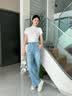 森马（Semir）森柔|牛仔裤女夏季凉感抑菌阔腿裤2026新款显腿长潮流拖地裤 【合体阔腿】牛仔浅中蓝88601 S 实拍图