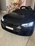 星辰皓奥迪儿童电动车四驱汽车遥控四轮宝宝玩具车可坐人童车RSGT 黑色+四驱+遥控+摇摆+皮座+软轮 实拍图