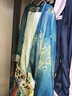 重回汉唐春辰锦原创唐制复原齐胸衫裙襦裙套装披帛汉服女装 上蓝下绿齐胸套装/预售 付款45天内发货 2XL (175) 实拍图