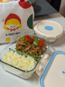 COOKSS玻璃饭盒上班族学生微波炉加热便当盒保鲜盒分隔餐盒保温袋套装 实拍图