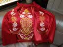 红妆饰佳 秀禾服新娘2026新款中式婚纱礼服结婚敬酒服旗袍女 深红色无钻款 S 实拍图