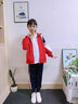 卡瓦拉（KAWALA）童装男女童套装儿童春秋装运动休闲拉链外套幼儿园小学生校服班服 红色两件套 150码（建议身高140CM） 实拍图