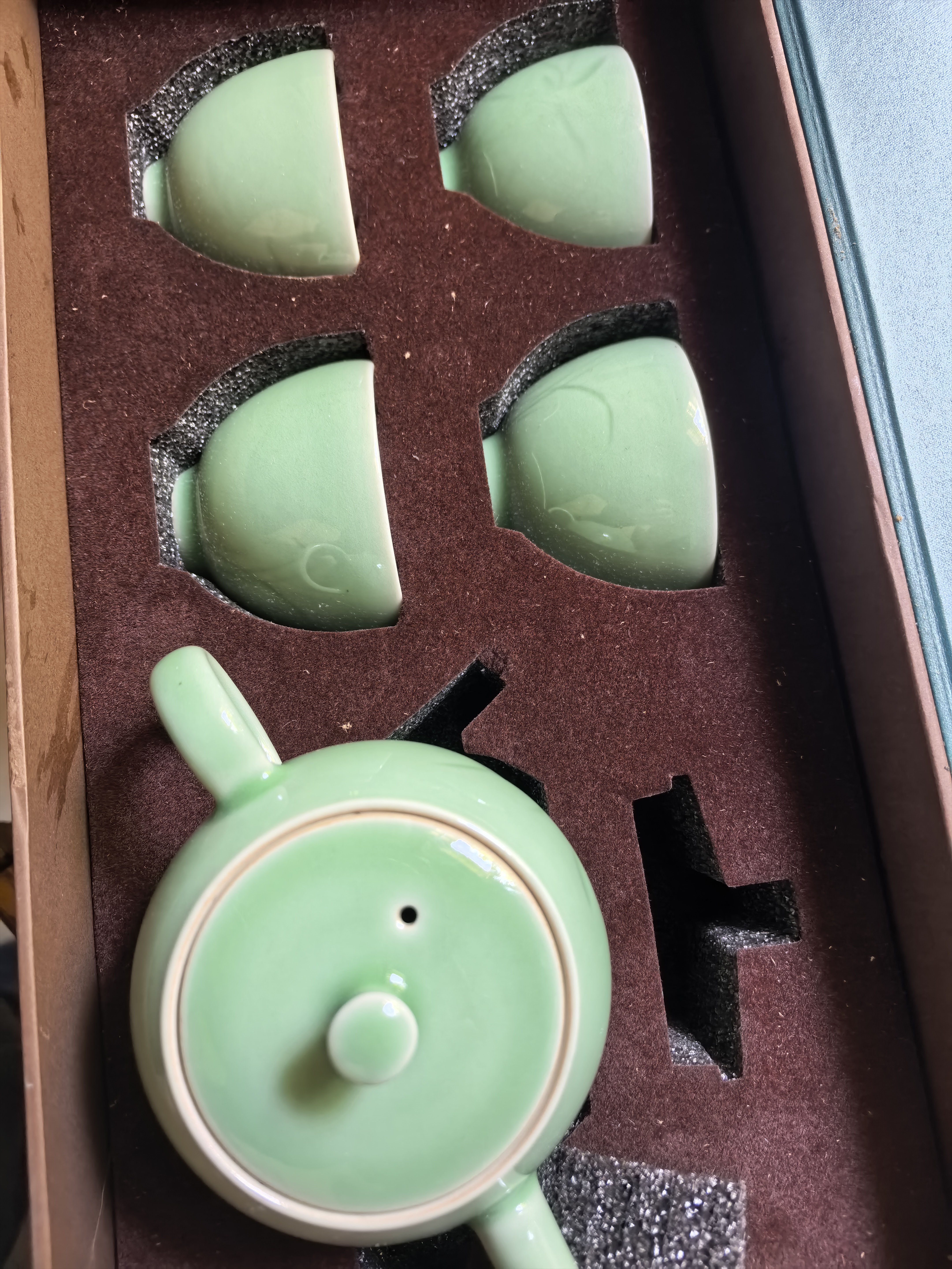 龙泉青瓷功夫茶具办公喝茶整套家用中式整套便携式旅行套装泡茶壶茶杯待客 实拍图