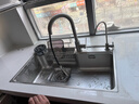 TOSO日式厨房水槽大单槽洗菜盆一体盆304升级316不锈钢台中下集渣碗池 75*46日式316L母婴级集渣水槽-圆抽拉全配置 水槽套餐 实拍图
