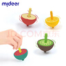 弥鹿（MiDeer）儿童彩色旋转手动木质玩具水果款迷你小陀螺4只装儿童礼物 实拍图
