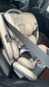 贝倍适（BAYBETSS）儿童安全座椅汽车用0-4-12岁宝宝360度旋转婴儿车载坐椅ISOFIX 米灰色【遮阳棚+上拉带+侧保护】 实拍图