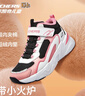 Skechers斯凯奇儿童秋冬休闲男女童二棉鞋轻质加绒保暖靴405222L/302583L 女童/黑色/白色/粉红色/BKWP 34 实拍图