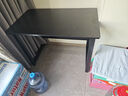 馨美凯电脑桌台式家用简易书桌办公桌简约现代工作台租房卧室学习写字桌 【单桌1.6cm厚桌面】黑架+碳纤色 长100cm*宽60cm*高74cm 实拍图