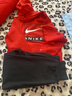 NIKE3BRAND 耐克男女童红色拜年服卫衣+长裤2件套儿童纯棉舒适套装 实拍图