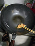 京严炒锅章丘款铁锅无涂层炒菜不粘锅家用精铁锅具燃气电磁炉用已开锅 【灶具通用】适合3-5人  赠盖铲  直径 32cm 百年工艺｜传统铁锅｜健康不沾 实拍图