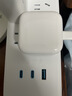 公牛（BULL）30W PD苹果快充插座/插线板/插排/接线板/桌面充电站 USB+3插孔 全长3米白色 GNV-UU4303B总控 实拍图