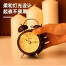 得力（deli）儿童节迷你复古机械闹钟夜灯床头闹钟儿童学生开学升学必备  棕色9024开学开学季新年礼物 实拍图