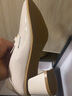 达芙妮小皮鞋女正装英伦风粗跟高跟上班工作商务通勤单鞋乐福鞋 米色 36 实拍图