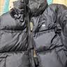 骆驼火山羽绒服男女冬季连帽防泼防风鸭绒轻暖情侣面包服 黑色 男女同款,7674B S 实拍图