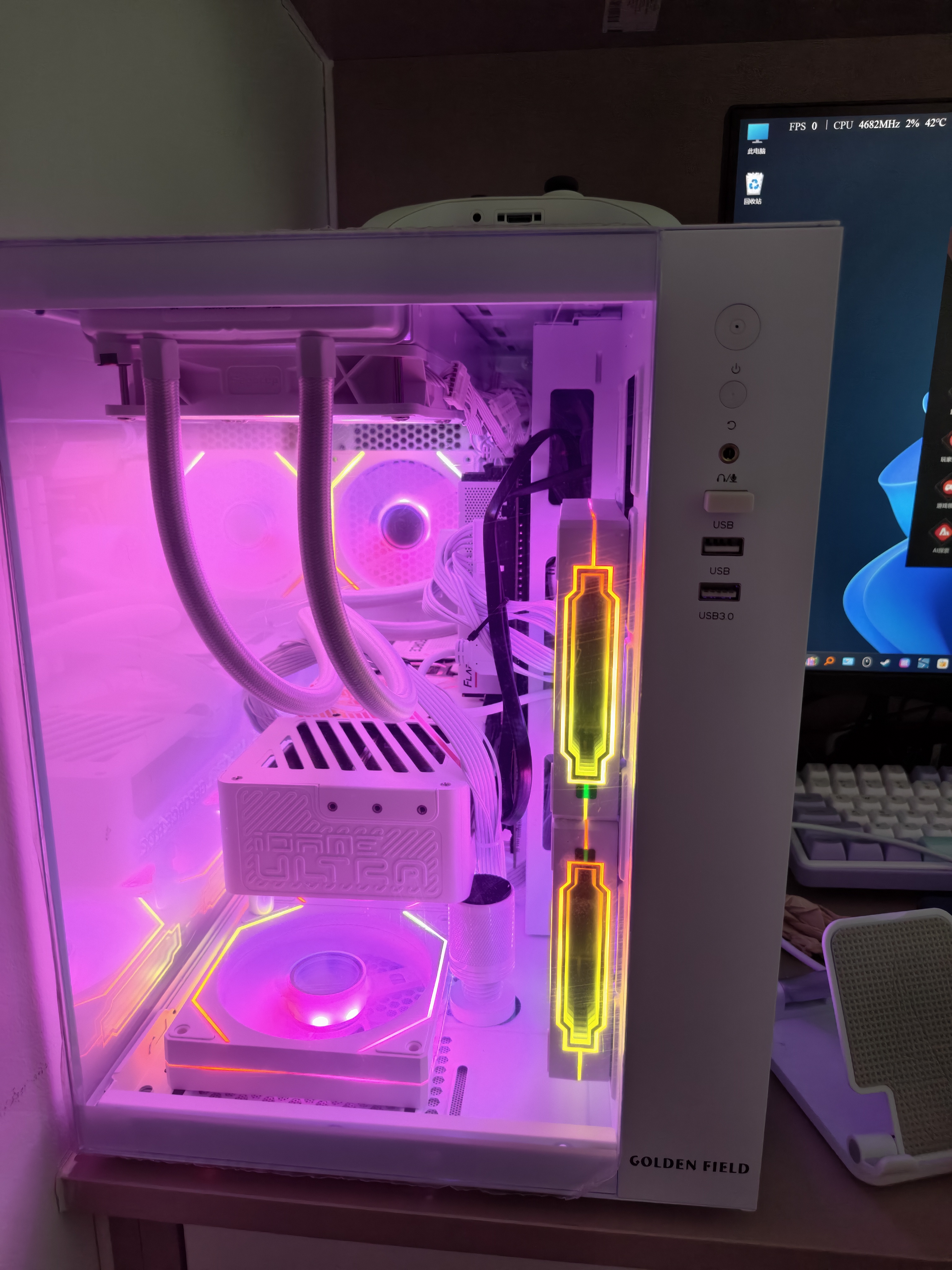 佳翼（JEYI）显卡支架 40/50系显卡托架 风扇位支撑架 海景房台式电脑机箱 圆柱底部磁吸高度可调铝合金材质 实拍图