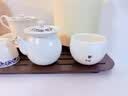 羊脂玉瓷品茗杯陶瓷茶杯功夫茶具日式龙蛋杯功夫单杯主人杯送礼 羊脂玉瓷主人杯-静心-140ml 实拍图