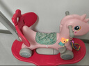 幼贝臣儿童木马摇摇马玩具婴儿大号摇马宝宝健身户外两用木马多功能摇马 新可爱马波尔多红+靠背+推杆 实拍图