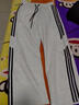 尤芮轲胖子重磅大码美式三条杠运动卫裤男春秋阔腿宽松直筒休闲长裤 白灰色 3XL 实拍图
