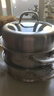 康巴赫蒸锅蒸笼三层304不锈钢多功能蒸锅大号加厚汤锅蒸鱼蒸馒头 3层 28cm 实拍图