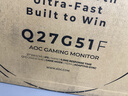 AOC 27英寸2K 144Hz 高刷护眼办公 IPS HDR 6轴调色 每台出厂校色 低蓝光不闪 电竞电脑显示器Q27G51F 实拍图
