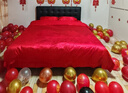 水星家纺结婚床上四件套百年好合提花红色婚庆床单被套新婚礼物1.8m家居馆 实拍图