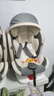 Heekin德国 儿童安全座椅汽车用0-4-12岁婴儿宝宝360度旋转ISOFIX硬接口 尊享灰(遮阳棚+上拉带+侧保护) 实拍图