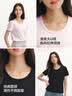森马（Semir）短袖t恤女26夏季短款显瘦U领内搭正肩宽松圆领打底衫109326100001 实拍图