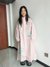 牧萌儿童雨衣带书包位男童女童女孩加长全身学生雨披 粉美人鱼 5XL 实拍图