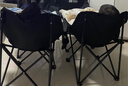 探险者（TAN XIAN ZHE）户外折叠椅露营椅子月亮椅便携折叠桌椅高靠背躺椅小凳子钓鱼椅 经典舒适款黑色【3重绷带加固】 实拍图