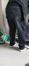 真维斯（Jeanswest）牛仔裤男加绒2025冬季轻商直筒修身保暖牛仔长裤男黑色加绒29 实拍图