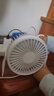 台式小风扇桌面风扇小型家用静音办公室桌面上usb风扇学生宿舍电风扇 【5吋一档直插款】静音大风力【简约白】 实拍图