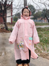 牧萌儿童雨衣带书包位男童女童女孩加长全身学生雨披 粉独角兽 2XL 实拍图