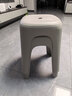 禧天龙塑料凳子方凳高凳加厚防滑家用餐椅浴室凳节节高凳 冰河灰 1个装 实拍图
