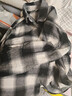 优衣库童装男童女童法兰绒格子衬衫长袖衬衣薄外套上衣478132 09 黑色 110 实拍图