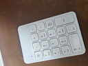 B.O.W航世 HW157 无线数字小键盘 迷你键盘 财务会计收银证券用 18键笔记本小键盘 可充电无线键盘 白色 实拍图