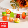 仿真卡通水果橘子树脂小配件手工DIY材料手机壳冰箱贴车摆件材料 【3个装随机发货】 实拍图