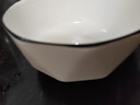千年恋木黑砖石陶瓷5英寸饭碗中式白碗家用防烫面碗汤碗可微波 TCW0021 实拍图