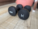 Keep哑铃男士健身家用彩色浸塑环保手铃亚铃肌肉训练墨灰色5kg*2 实拍图
