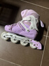 斯威（SWAY）轮滑鞋儿童溜冰鞋男女童初学套装中小学滑轮滑冰旱冰鞋成人直排轮 莫紫八轮全闪+一体支架+大礼包 L (适合12岁-成人)平时鞋码36-41 实拍图