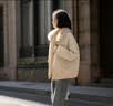 德玛纳【三防黑科技】冬季可拆毛领小提花北欧棉袖子80G发热棉女棉衣 实拍图
