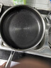 炊大皇 有钛平底锅304不锈钢煎锅全面屏不粘锅 可用铁铲 电磁炉通用28cm 实拍图